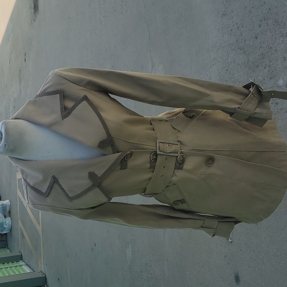 MaxMara Classics Khaki Mini Spy Trench coat, Melania Style Trench Wrap coat S/M - Picture 4 of 14